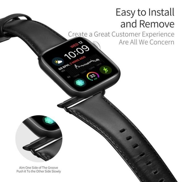 Dux Ducis - Dux Ducis Apple Watch 44/45/46/49mm Armband Äkta Läder