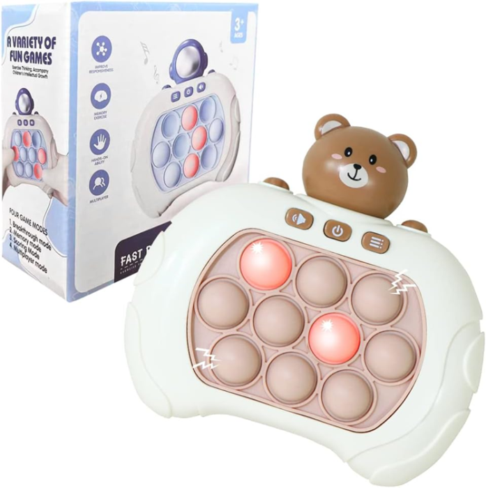 A-One Brand - Pop It Pro Light Up Game Djur - Brun Björn
