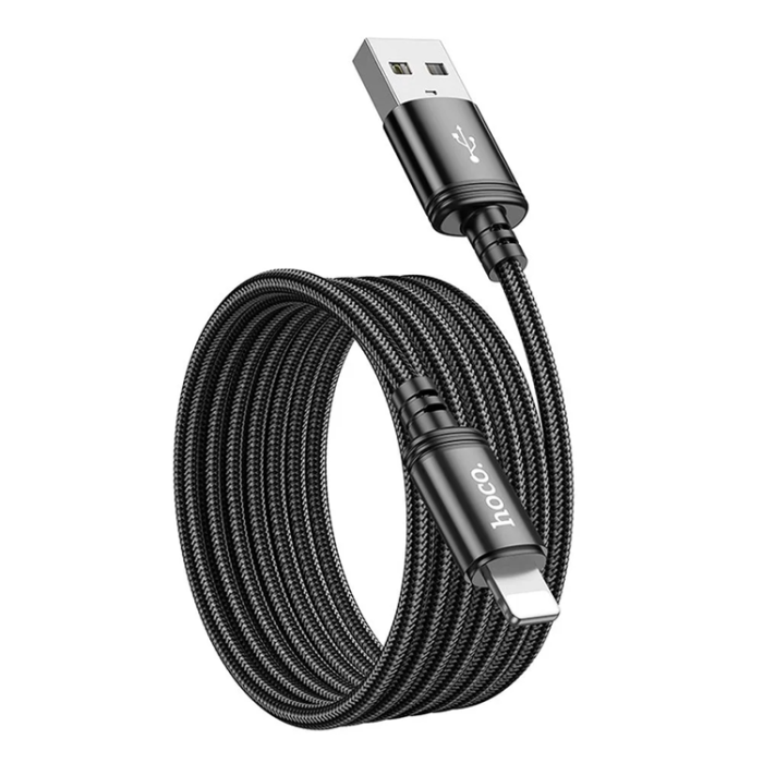 Hoco - Hoco USB-A Till Lightning Kabel 2m - Svart
