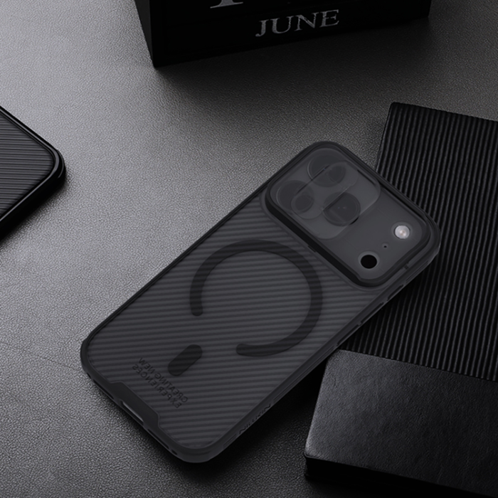 Nillkin - Nillkin iPhone 17 Pro Max Mobilskal MagSafe CamShield Pro - Transparent Svart