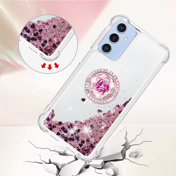 A-One Brand - Galaxy A17/A26 Mobilskal Kickstand Quicksand TPU - Roséguld