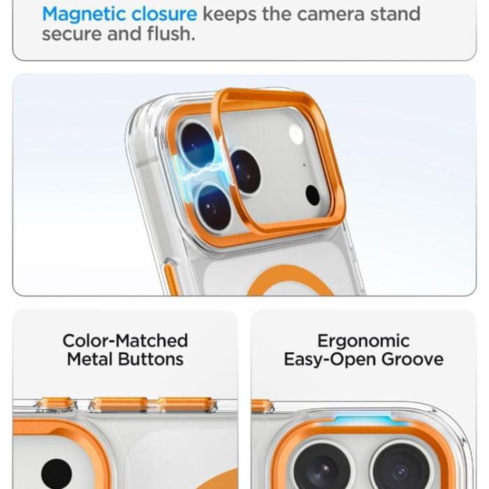 Spigen - Spigen Mobilskal till iPhone 18 Pro Max/17 Pro Max Magsafe Ultra Hybrid Optik S