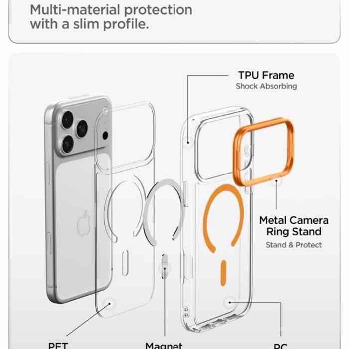 Spigen - Spigen Mobilskal till iPhone 18 Pro Max/17 Pro Max Magsafe Ultra Hybrid Optik S