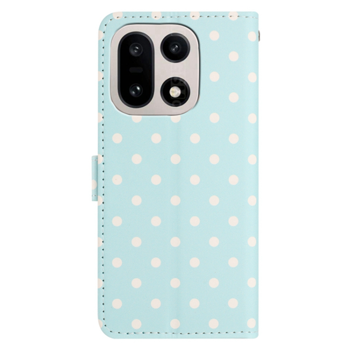 A-One Brand - OnePlus 15 5G Plånboksfodral Polka Dot Pattern Läder - Blå
