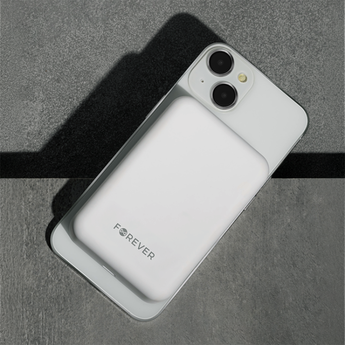 Forever - Forever MagSafe Trådlös Powerbank 10000mAh 20W - Vit