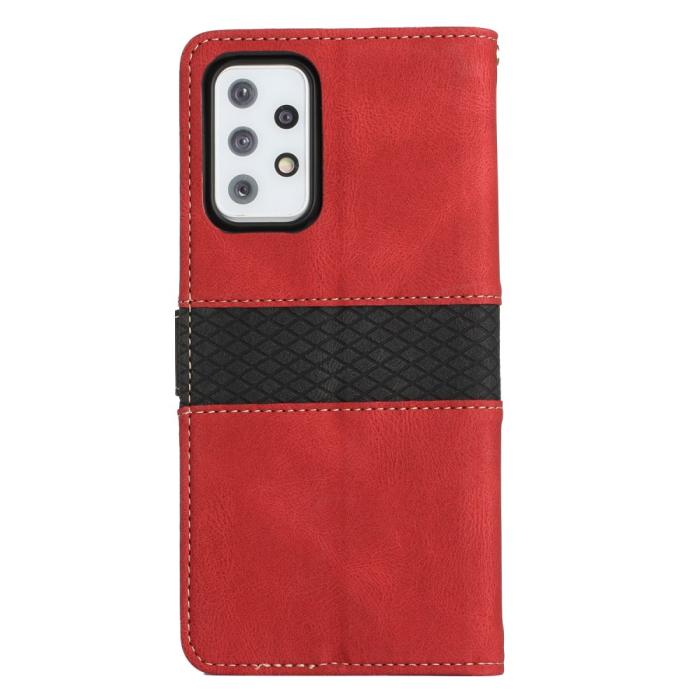 A-One Brand - Splicing Design Samsung Galaxy A33 5G Plånboksfodral - Röd