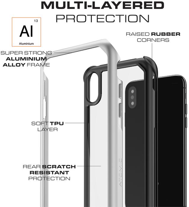 Ghostek - Ghostek Atmoic Slim 2 Skal till Apple iPhone XS Max - Svart