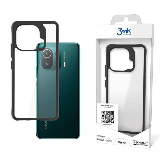 3MK - 3MK Xiaomi Mi 11 Pro Mobilskal Satin Armor Plus - Svart