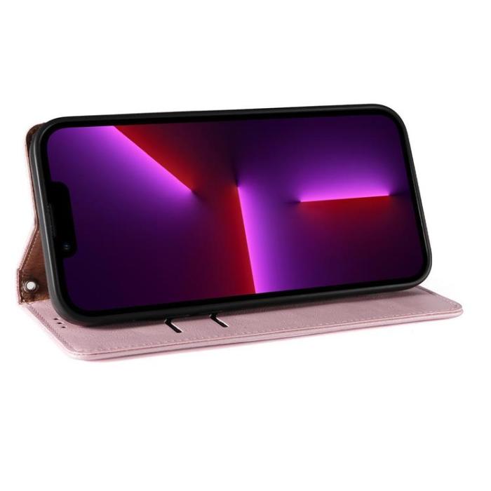 OEM - iPhone 12 Pro Max Plånboksfodral Magnet Strap - Rosa