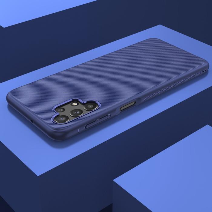 A-One Brand - Twill Texture Flexicase Skal till Galaxy A32 5G - Blå