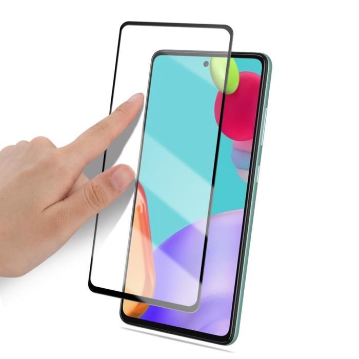 A-One Brand - Härdat Glas Skärmskydd till Galaxy A52 5G - Svart