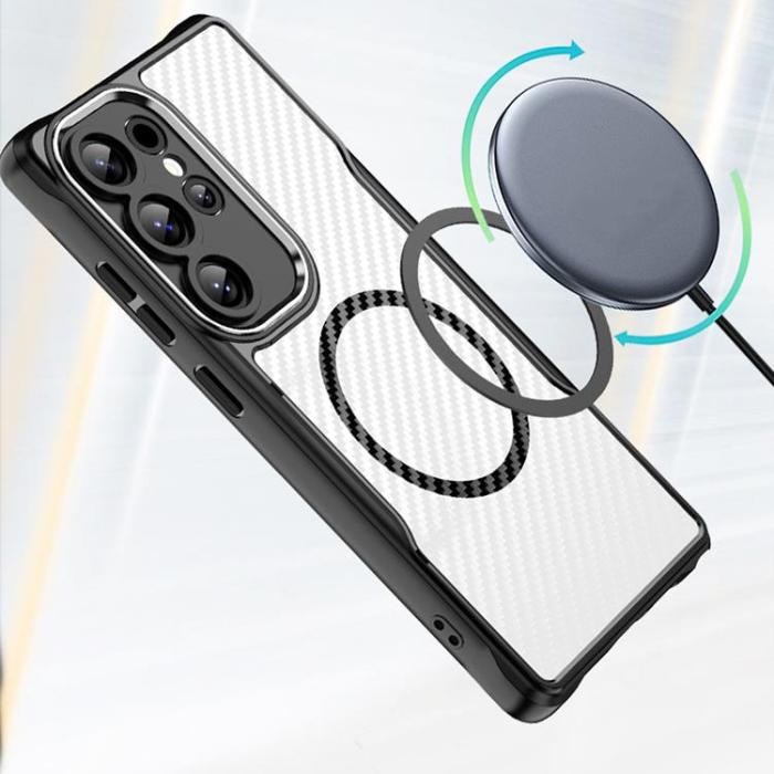 OEM - Galaxy S24 Ultra Mobilskal MagSafe Defender Carbon - Svart