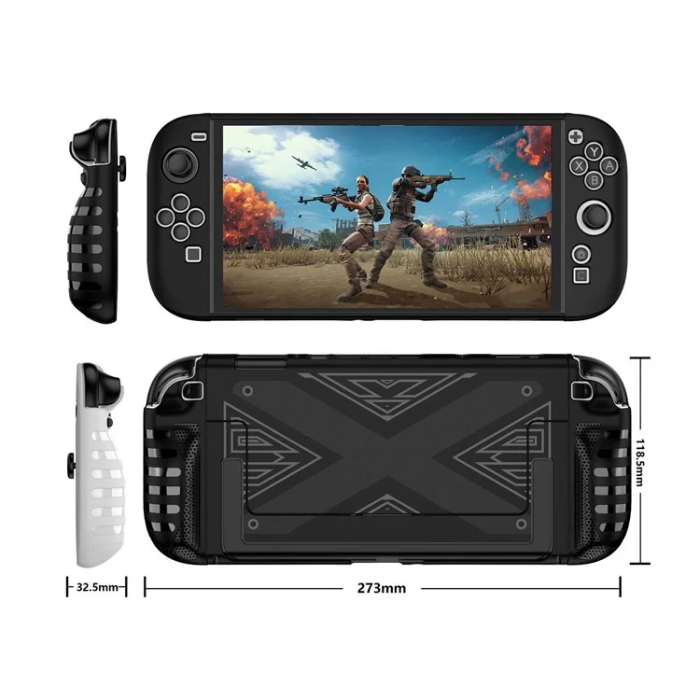 OEM - Nintendo Switch 2 Spelkonsol Skal med Stativ - Vit