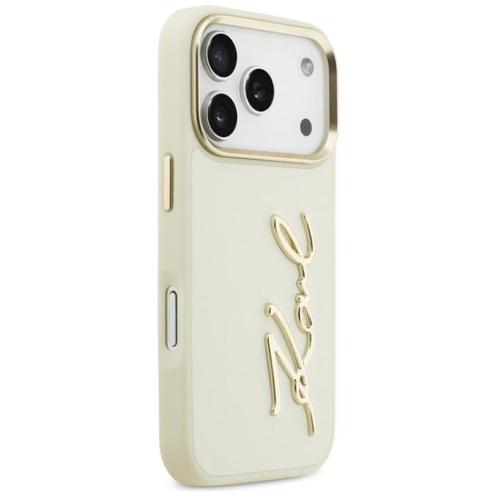 KARL LAGERFELD - Karl Lagerfeld iPhone 17 Pro Mobilskal Karl Script Logo - Beige