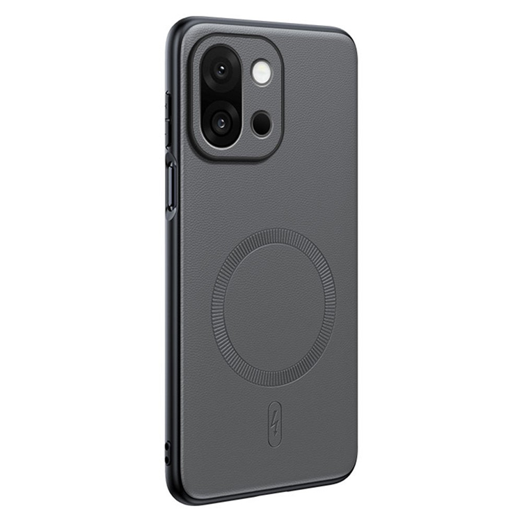 OnePlus 15 5G Mobilskal MagSafe Coated TPU + PC Läder - Grå (Grå) | 2353 | AlltMobil