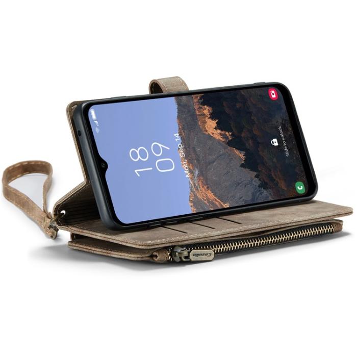 Caseme - CASEME Galaxy A24 4G Plånboksfodral C30 Zipper - Brun