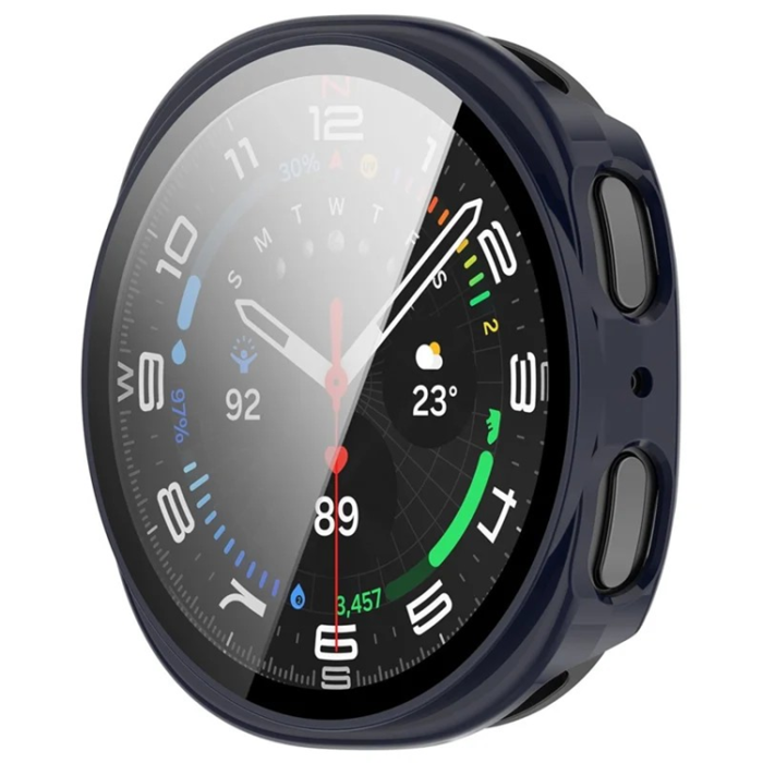 WANLONFENG - Wanlonfeng Galaxy Watch 8 (44mm) Skal PC-Ram - Blå