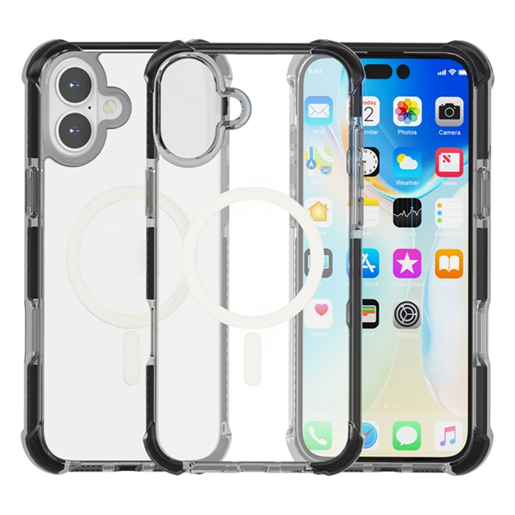 iPhone 17 Mobilskal MagSafe Förstärkta Hörn Acrylic - Svart | 2353 | AlltMobil