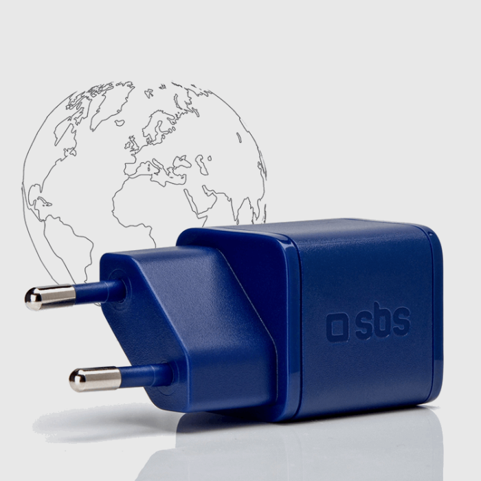SBS - SBS Snabbladdare 20W GaN Power Delivery - Blå