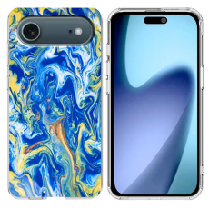 A-One Brand - iPhone Air Mobilskal Marble Pattern Printing Soft - Himmelsblå