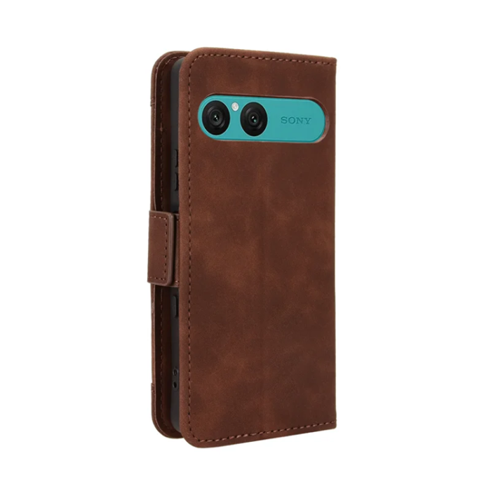 A-One Brand - Sony Xperia 10 VII Plånboksfodral Läder - Brun