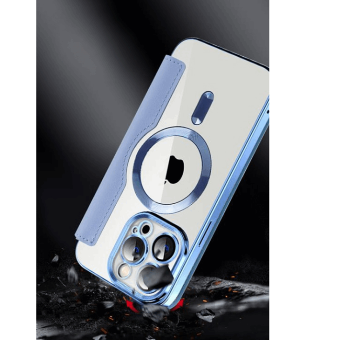 A-One Brand - iPhone 12 Pro Magsafe Plånboksfodral RFID Flip - Lila
