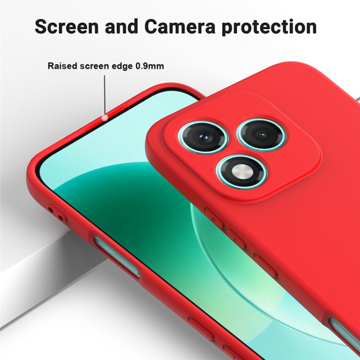 A-One Brand - Honor 400 Lite 5G Mobilskal Flytande Silikon - Röd