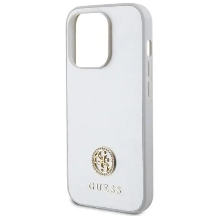 Guess - Guess iPhone 15 Pro Max Mobilskal Strass Metal Logo - Silver