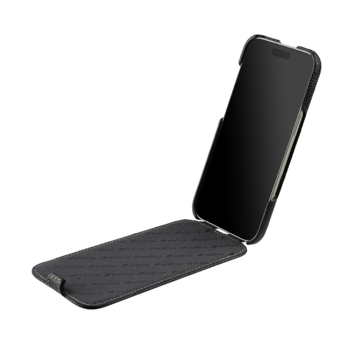Melkco - MELKCO iPhone Air Mobilskal MagSafe Äkta Läder+PC - Svart