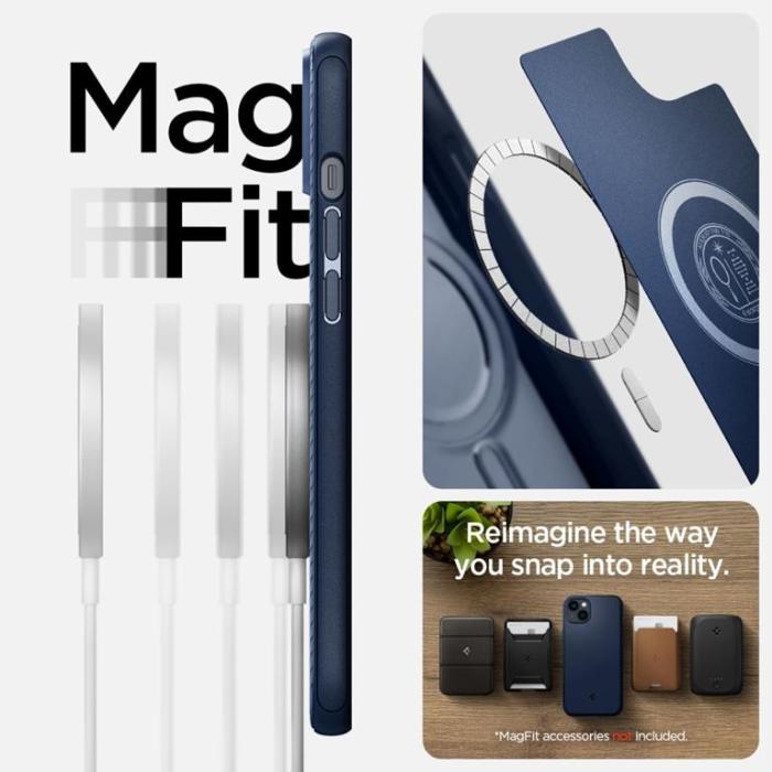 Spigen - Spigen iPhone 14 Plus Magsafe Skal Mag Armor - Marinblå