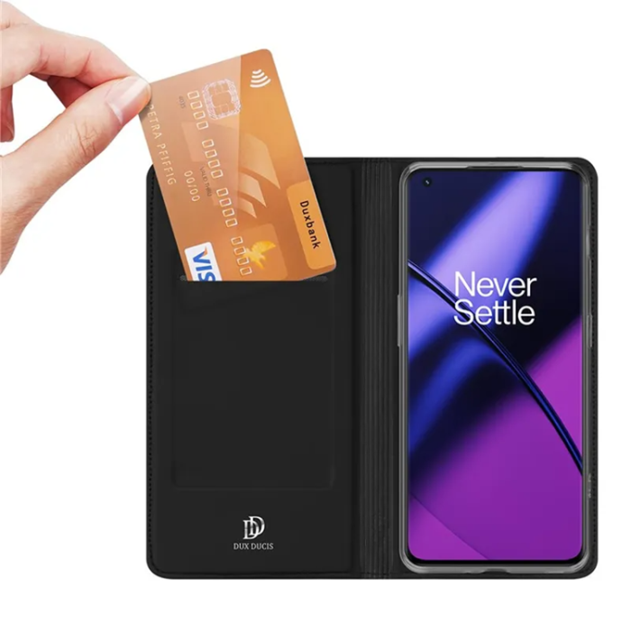 Dux Ducis - Dux Ducis OnePlus 11 5G Plånboksfodral Skin Series - Svart