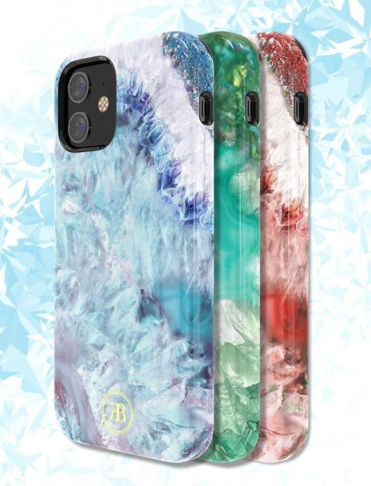 Kingxbar - Kingxbar Agate Mobilskal iPhone 12 mini - Röd