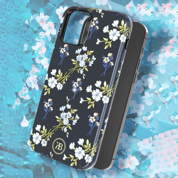 Kingxbar - Kingxbar iPhone 12 mini Skal Blossom Swarovski Crystals - Flerfärgad