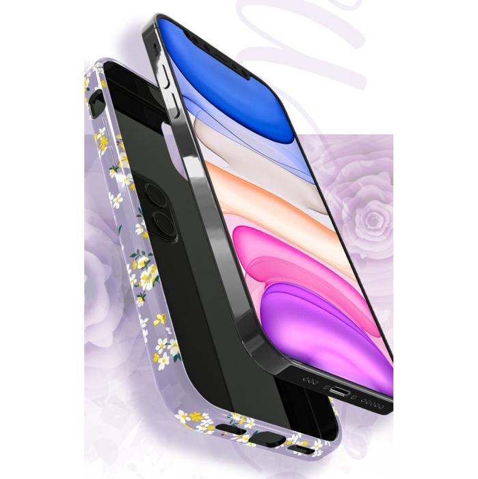 Kingxbar - Kingxbar iPhone 12 mini Skal Blossom Swarovski Crystals - Flerfärgad
