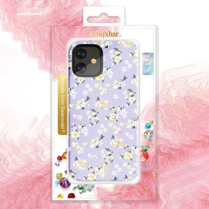 Kingxbar - Kingxbar iPhone 12 mini Skal Blossom Swarovski Crystals - Flerfärgad