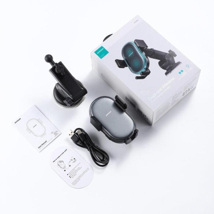 Joyroom - Joyroom Bilhållare Instrumentbräda Med Billaddare 15W - Svart