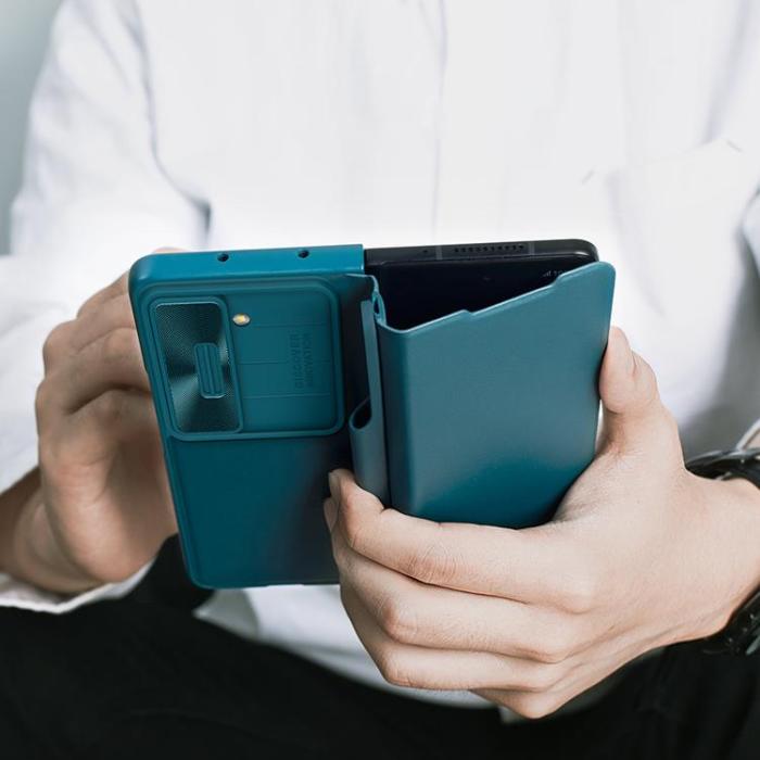 Nillkin - Nillkin Galaxy Z Fold 5 Plånboksfodral QinPro Läder - Svart
