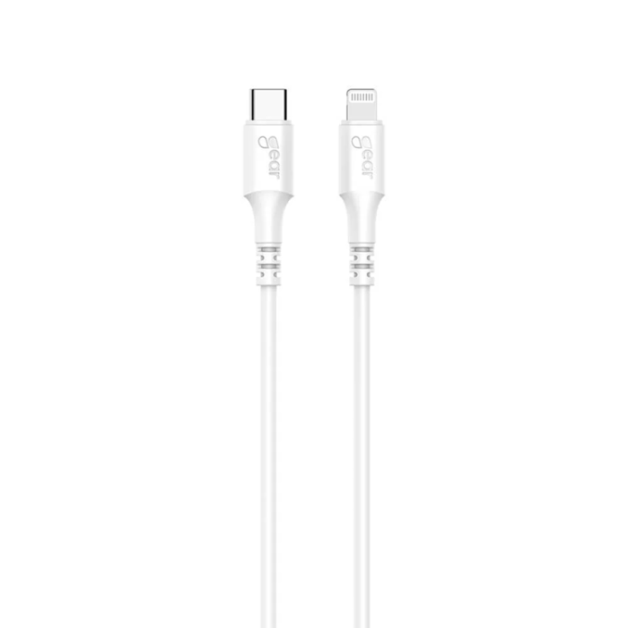 GEAR - Gear USB-C Till Lightning 0.5m Kabel MFI C94 - Vit