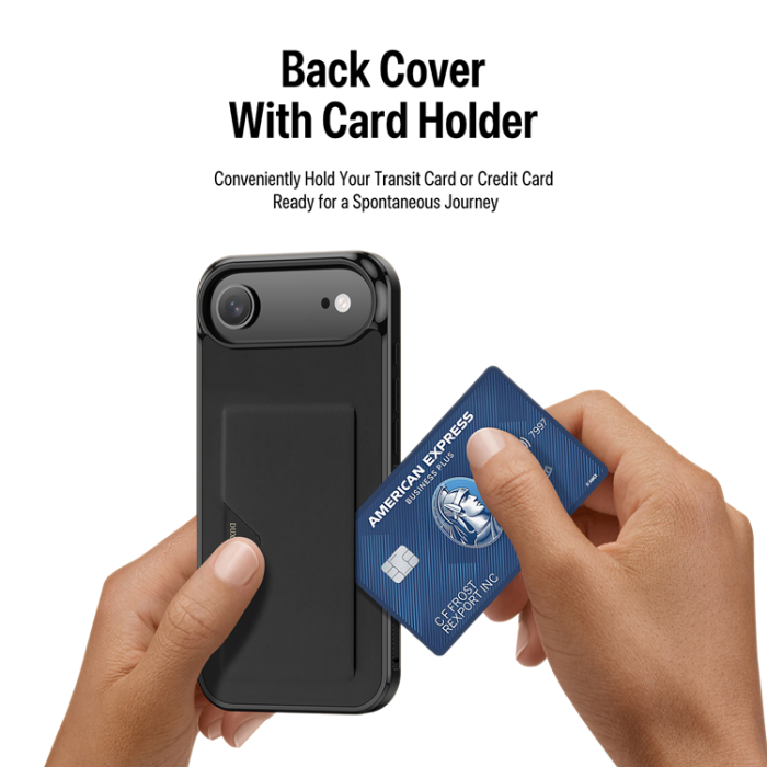 Dux Ducis - DUX DUCIS iPhone Air Mobilskal Korthållare Pocard - Svart