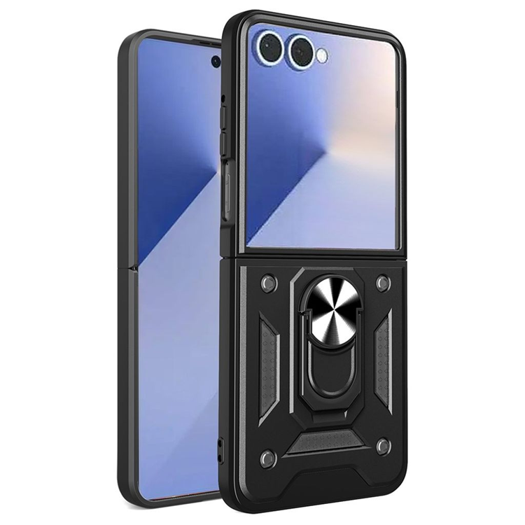 Galaxy Z Flip 7 Mobilskal Kickstand - Svart | 2353 | AlltMobil