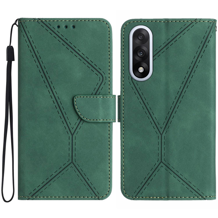 OnePlus Nord 5 Plånboksfodral Präglad Läder - Grön | 2353 | AlltMobil