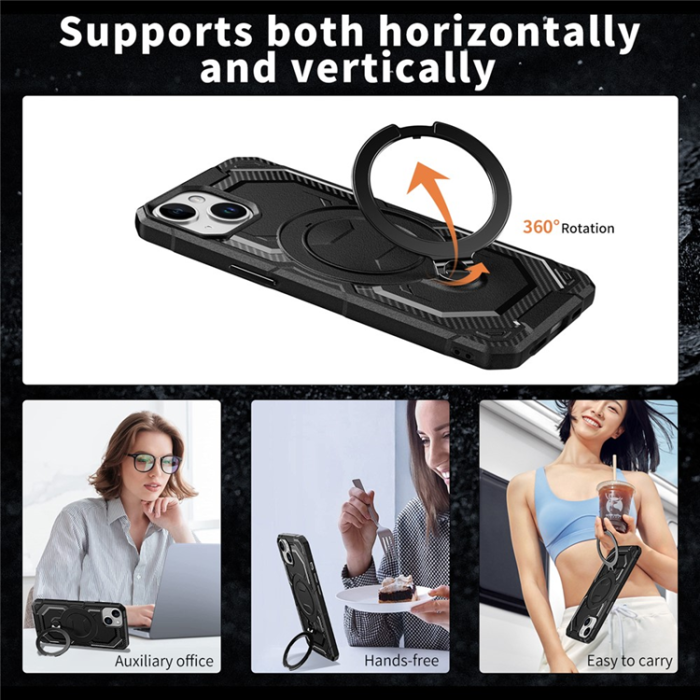 A-One Brand - iPhone 14 / 13 Mobilskal MagSafe Kickstand TPU + PC