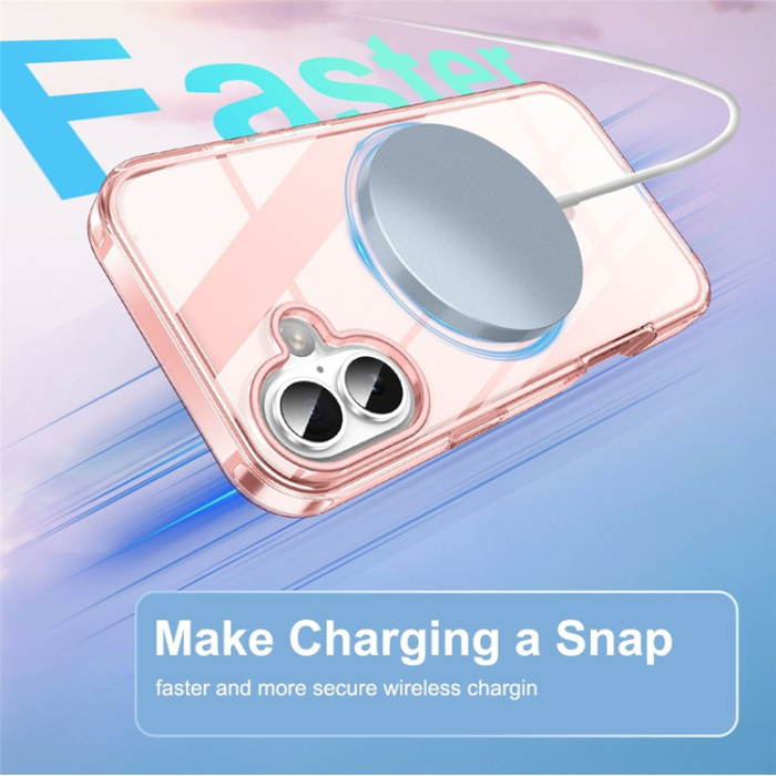 A-One Brand - iPhone 17 Mobilskal MagSafe med PET Skärmskydd - Rosa