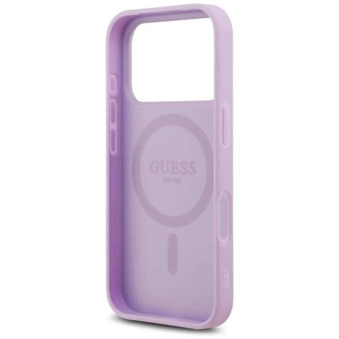 Guess - Guess iPhone 17 Pro Mobilskal MagSafe Grained Ring - Lila