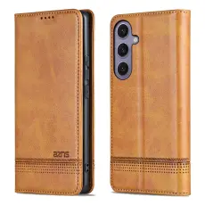 AZNS - AZNS Samsung Galaxy S26 Pl&aring;nboksfodral Konstl&auml;der - Brun