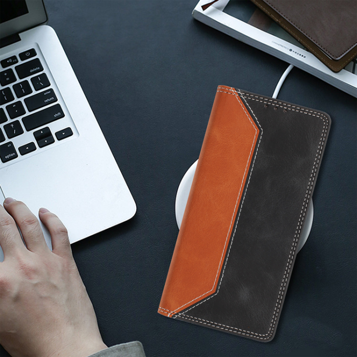 A-One Brand - OnePlus 15 Konstläder Plånboksfodral Färg Splicing RFID-Skydd