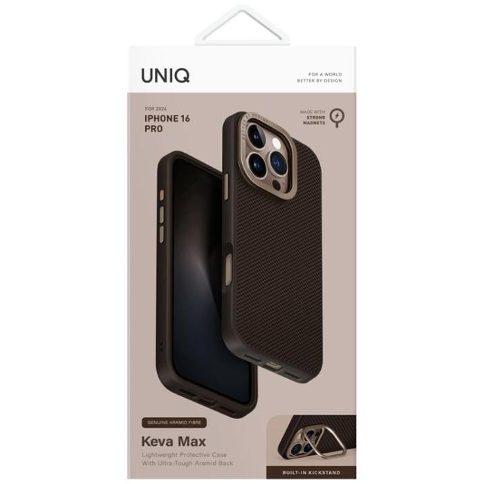 UNIQ - UNIQ iPhone 16 Pro Mobilskal MagSafe Keva Max - Brun
