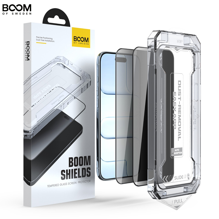 LIVSTIDSGARANTI - BOOM iPhone Air Privacy Härdat Glas Skärmskydd 2st | 5468 | AlltMobil
