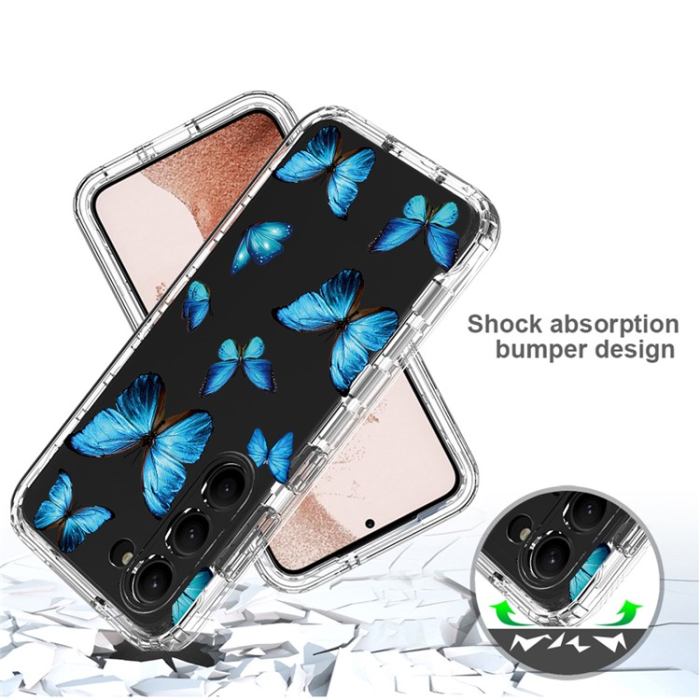 A-One Brand - Galaxy S23 Plus Skal Pattern Printing - Blå Butterfly