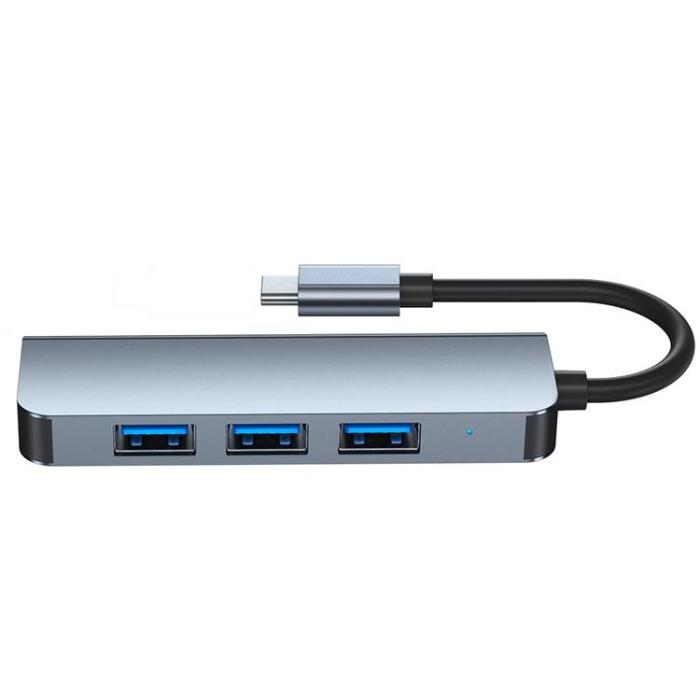 Tech-Protect - Tech-Protect V1-Hub Adapter 4in1 - Grå